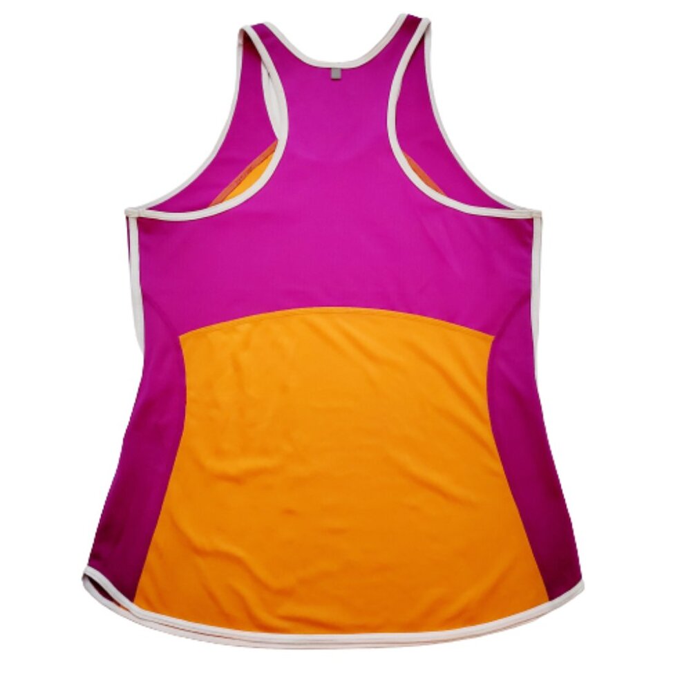 Nike Dri-Fit Women's Purple Orange Color Block Racerback Athletic Tank Top M - Picture 5 of 10